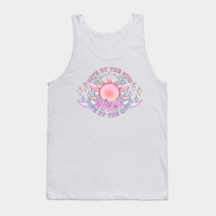 Live by the sun love by the moon triple moon design Tank Top